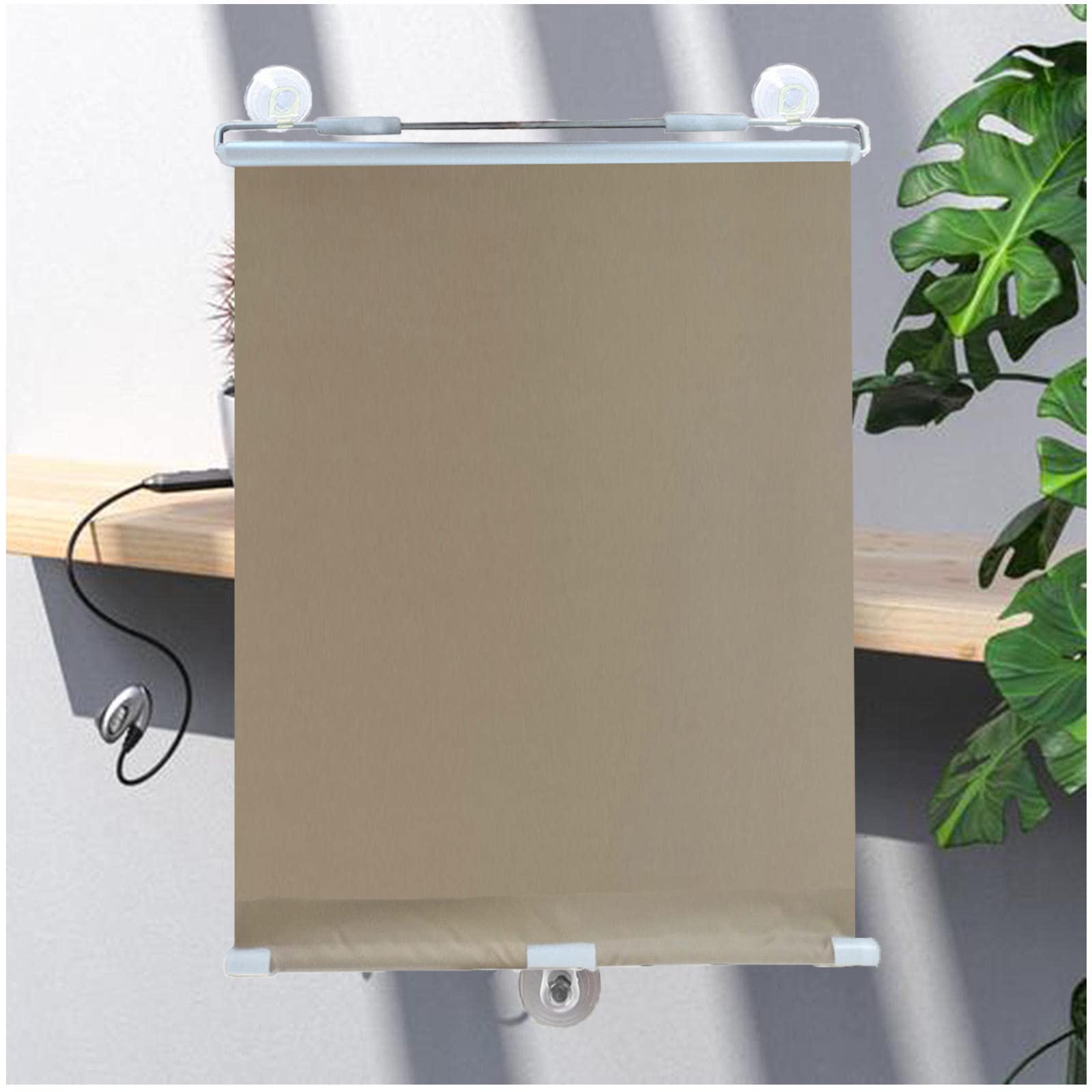 Tenda avvolgibile oscurante portatile con ventose, senza fori, avvolgibile per finestre, 50 x 125 cm, ideale per casa e viaggi