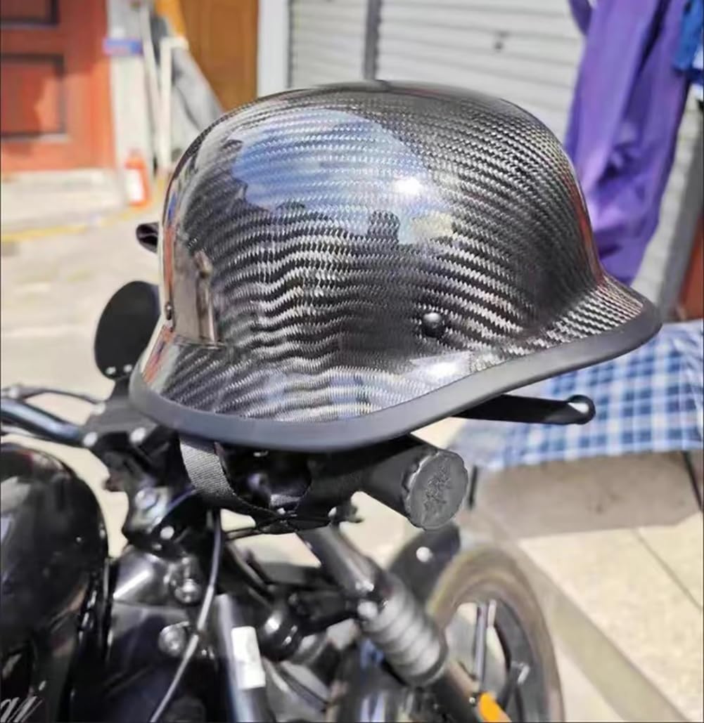 Halbschalenhelm mit ECE, Deutsch Helm Halboffenen Vintage Öffnen Motorradhelm Halb-Helm Chopper Helm für Mopeds Cruiser Vintage Jet Helm Schnellverschlussschnallen F L