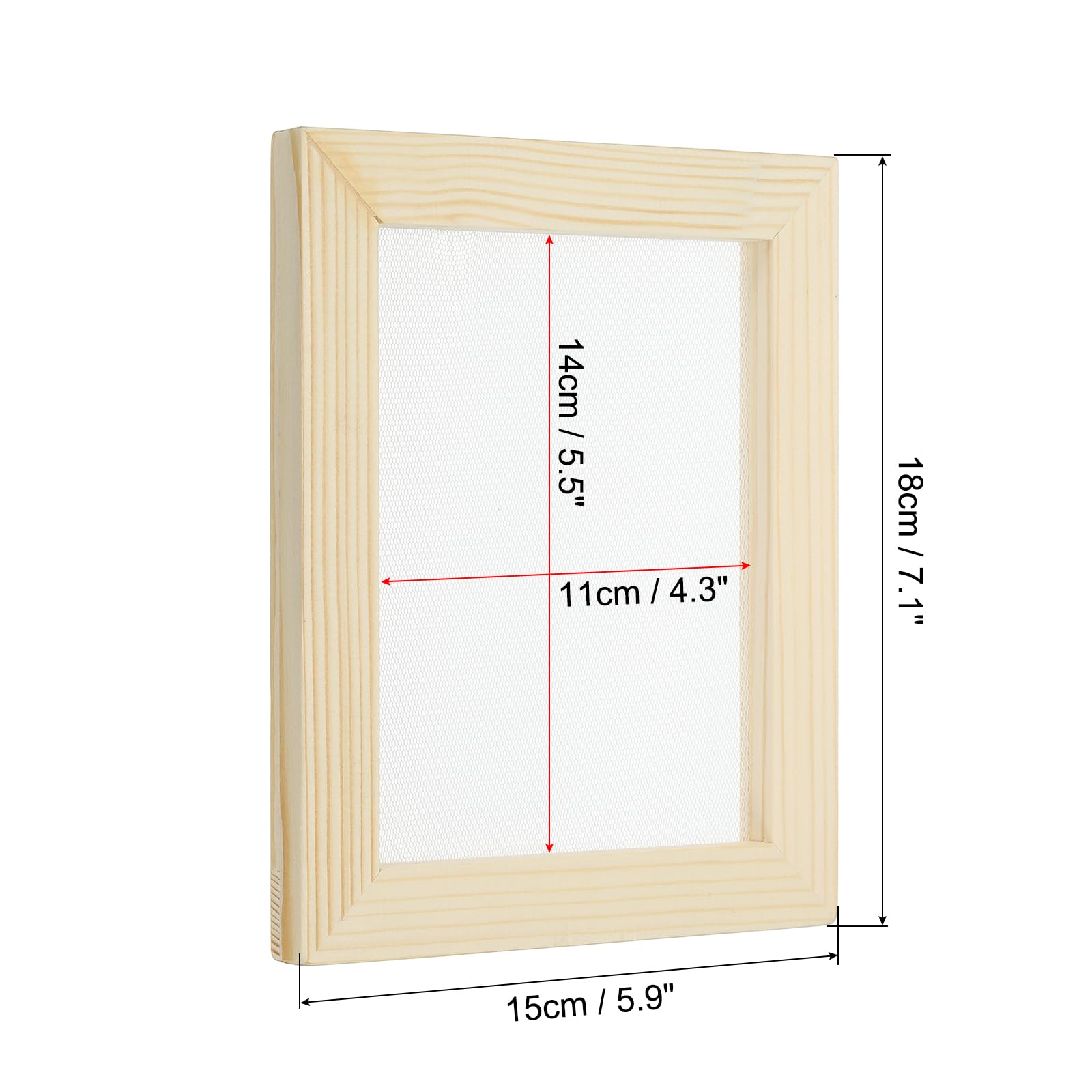 PATIKIL 7.1"x5.9" Wooden Paper Making Screen - Image 2