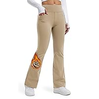 Libin Leggings Termici da Donna con Flared Pantaloni Invernali in Pile Vita Alta Impermeabili