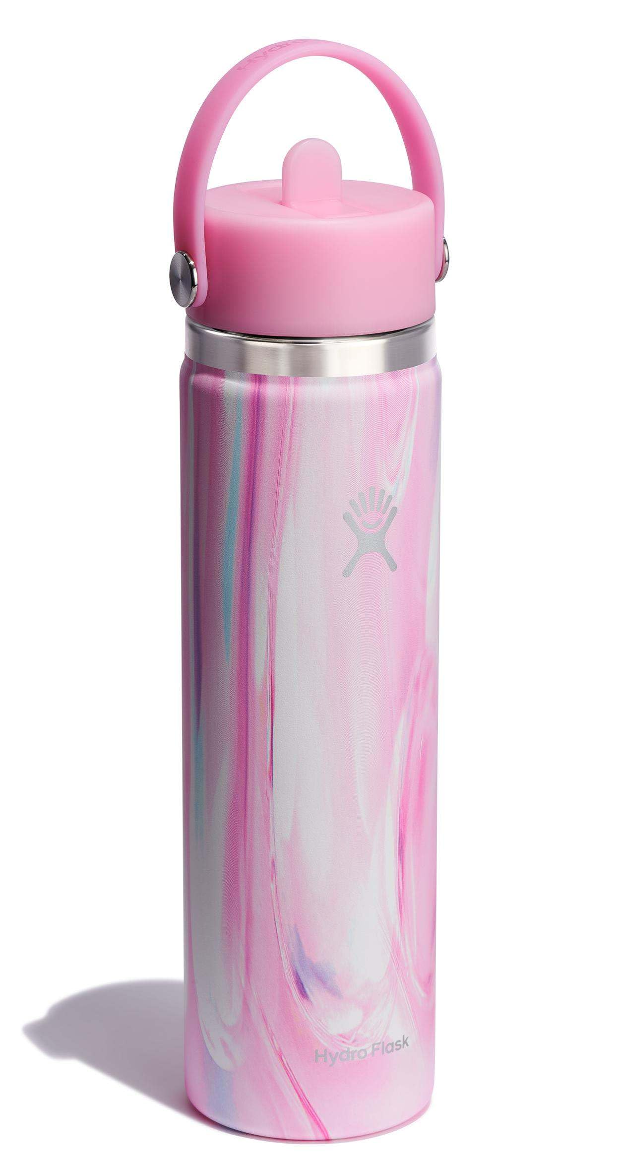 Hydro Flask Water Bottle - Insulated Stainless Steel - Wide Mouth Flex  Straw Lid, Non Spill, Leakproof and Refillable in 24 Oz Jelly Pink |  Grocery Pickup & Delivery | Whole Foods Market