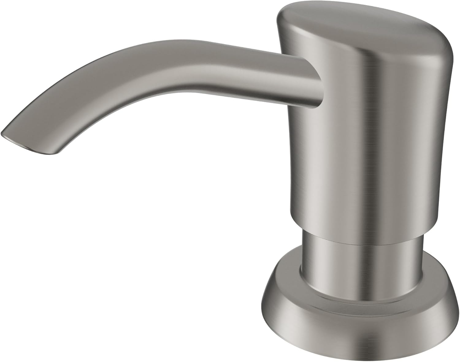 Karran SD45 Kitchen Soap Dispenser, Built-in Countertop Soap/Lotion Pump with 47" Extension Tube for Large Bottles, Dual Refill System, Commercial-Grade Durability in Spot Free Stainless Steal