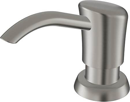 Karran SD45 Kitchen Soap Dispenser, Built-in Countertop Soap/Lotion Pump with 47" Extension Tube for Large Bottles, Dual Refill System, Commercial-Grade Durability Spot Free Stainless Steel