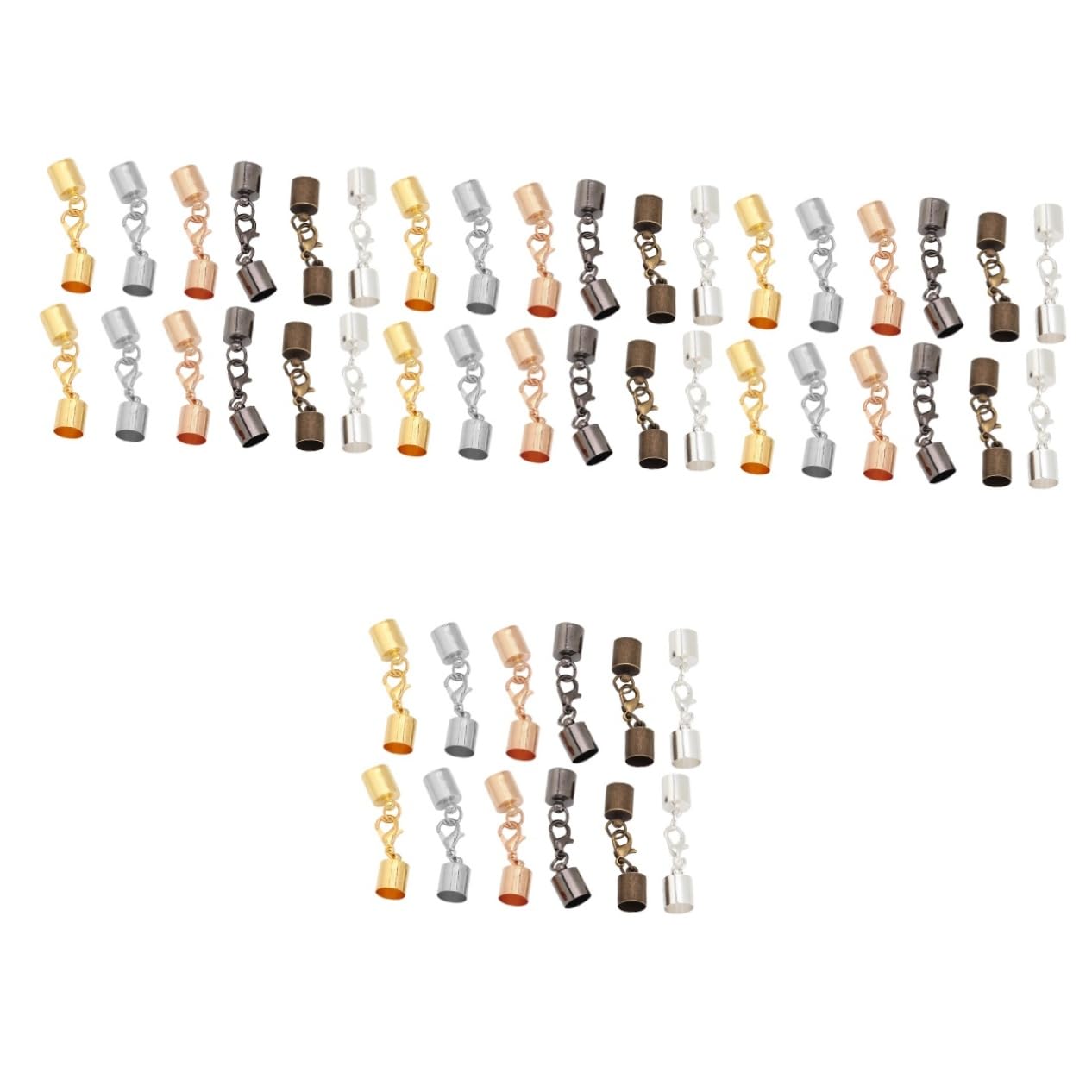 VILLCASE 240stücke Teiliges Von Lobster Clasp Verschlüssen Für Schmuckherstellung Hochwertige Lederkappen Antikgrün Und Einfach Zu Verwenden Für Armbänder Und
