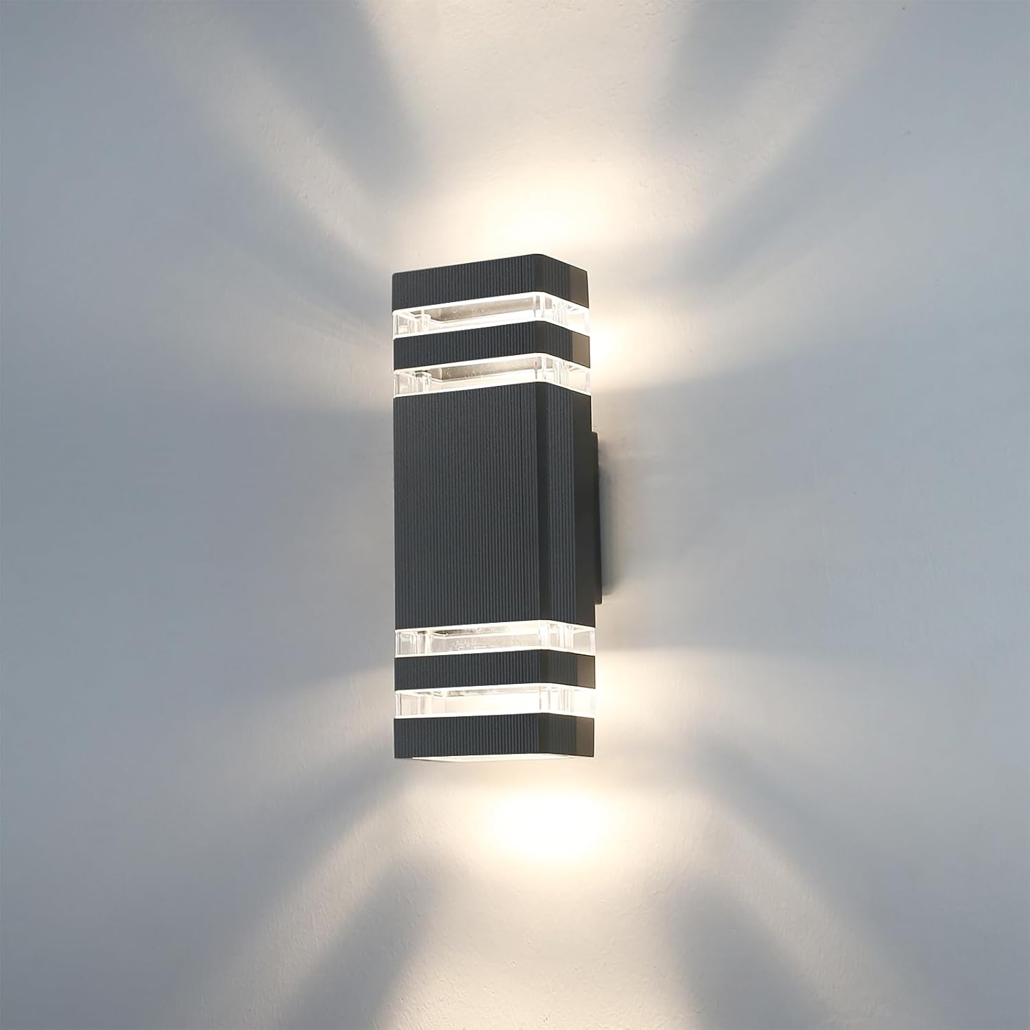 HLFVLITE Outdoor Wall Light Fixture, Aluminum Outside Wall Lamp for