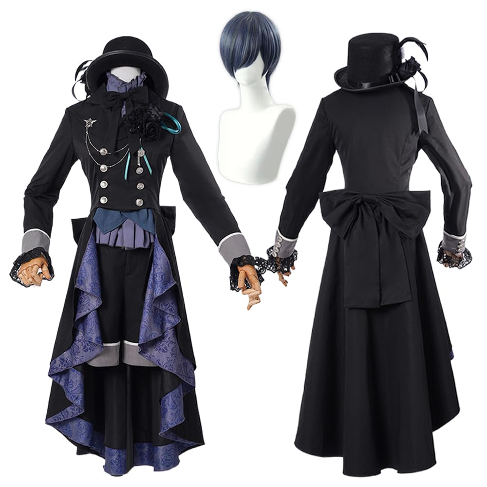 黒執事 シエルコスプレ衣装ウィッグ付 Amazon.co.jp: [Vipbugo] 黒執事 シエル コスプレ衣装 帽付き