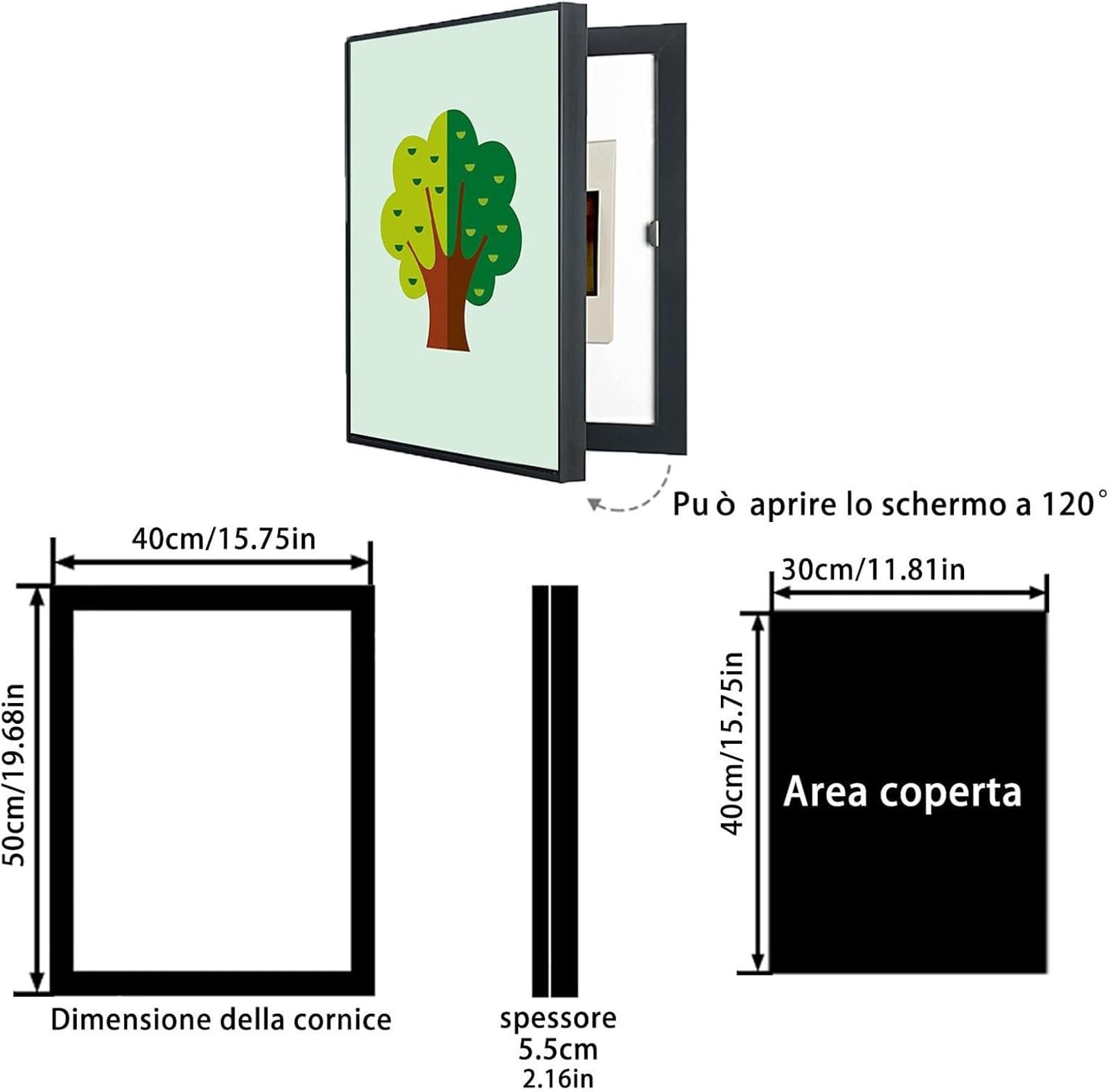 Coperchio della scatola dei fusibili decorativo pe Quadro elettrico, coperture moderne, interruttori di sicurezza elettrici creativi, dipinti da appendere alla parete, dipinti nascosti(E,40cmx50cm)