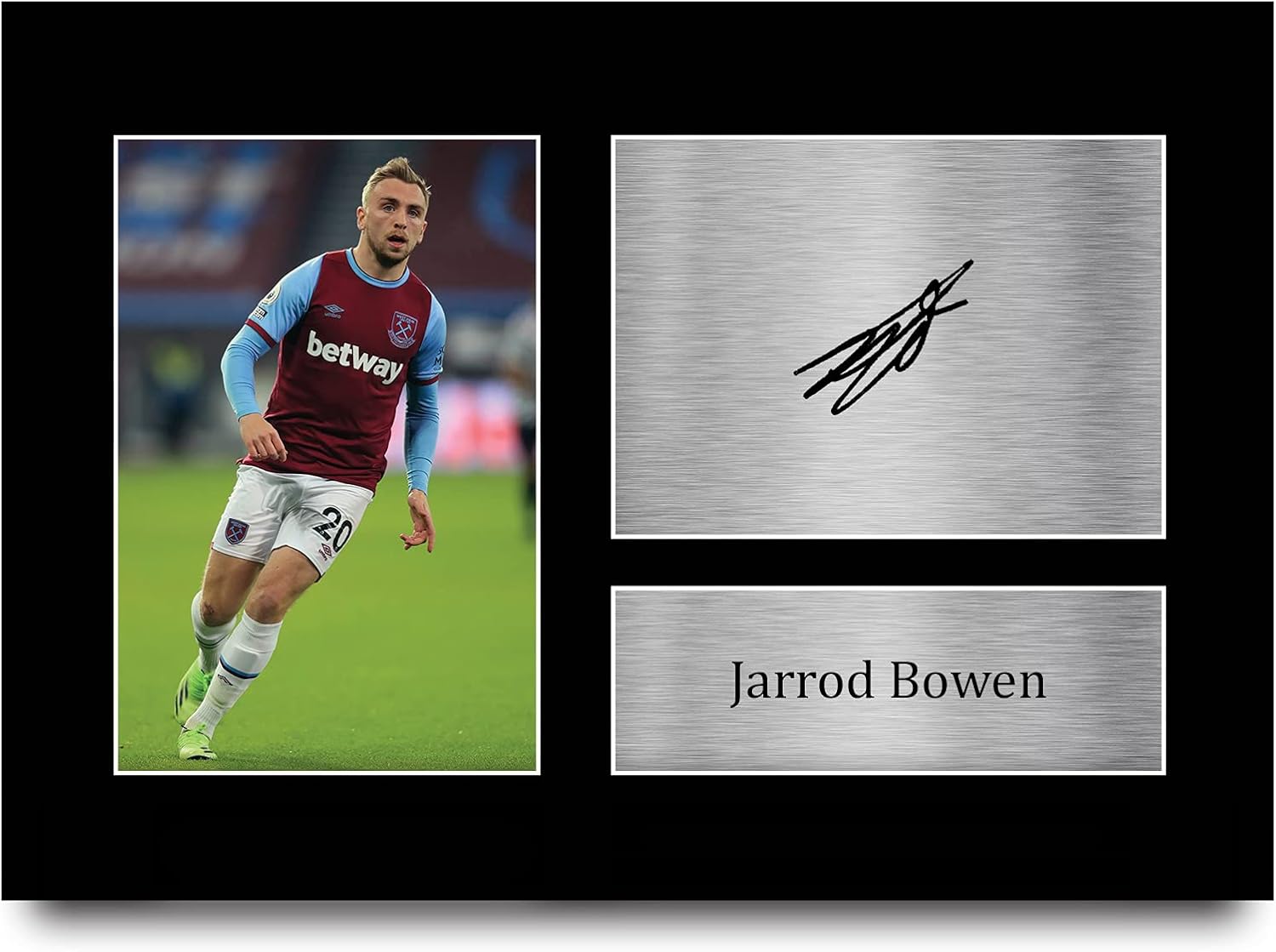 West Ham signed autograph: HWC Trading FR A4 Jarrod Bowen United Gifts Printed Signed Autograph Picture for Football Fans…