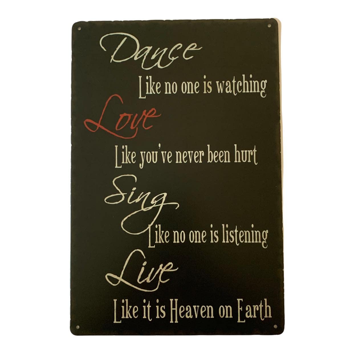 Vintage Retro Dance Like No One Is Watching Metal Tin Sign/Plaque for Kitchen Lounge Garden Garage Pub Wall/Door (30 x 20 cm) 023 - UK Company
