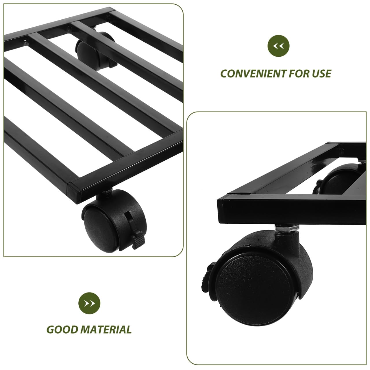 Soporte con Ruedas para Macetas Base Rodante para Plantas Y Jardineras Movilidad Fácil para Macetas Pesadas Uso En Interior Y Exterior Jardín Salón Y Comedor
