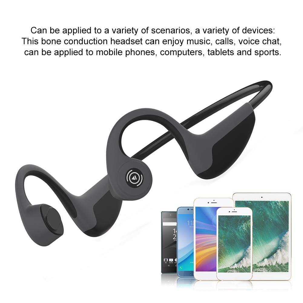 Auriculares de conducción ósea ASHATA, Z8 Auriculares inalámbricos de conducción ósea Auriculares impermeables Bluetooth 5.0 Auriculares, Auricular Bluetooth Auriculares inalámbricos Tecnología de con