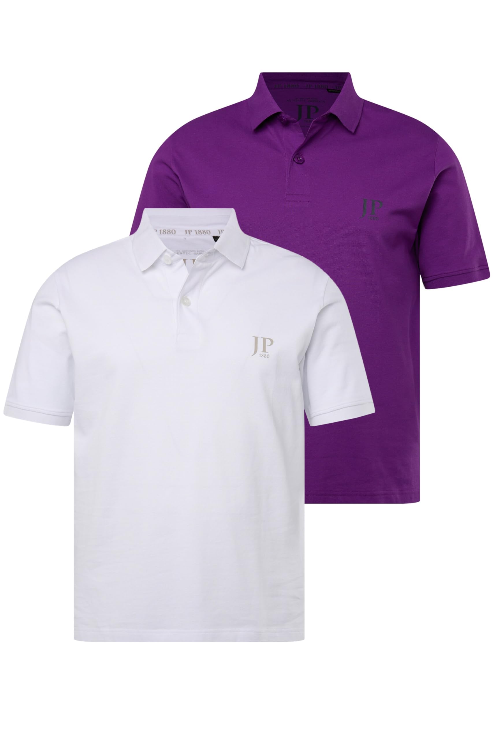 JP 1880 Men's Polo Shirt (Pack of 2), Plum, 3XL