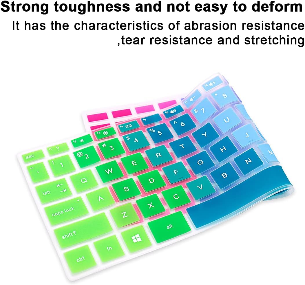 Rainbow English Keyboard Cover for HP Pavilion X360 14 Inch Laptop image 5
