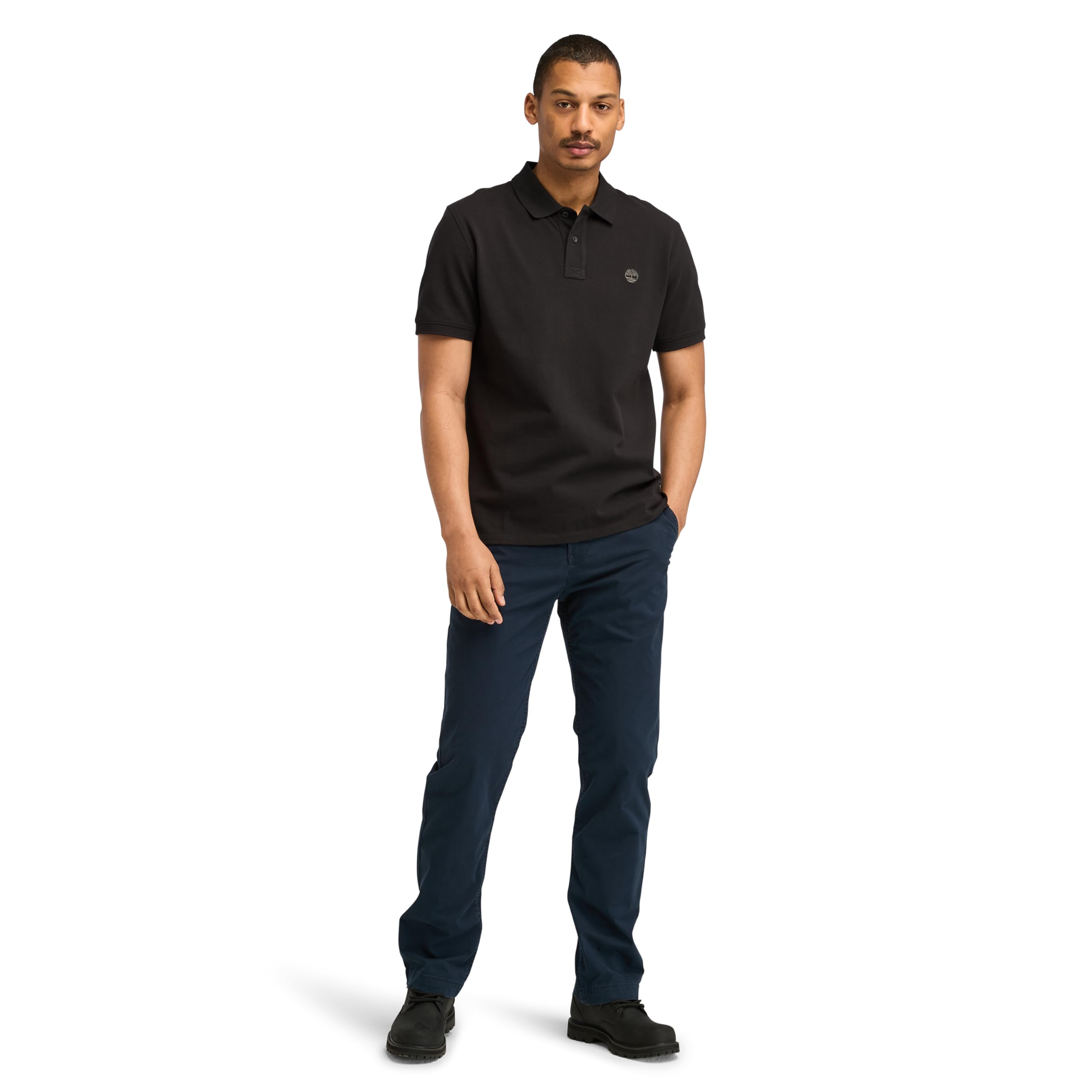 Timberland Men's Miller Short Sleeve Polo Shirt - Black - 2XL