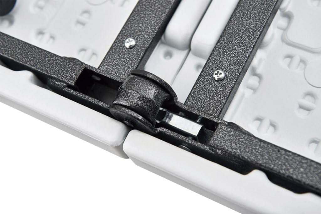 Cofan Mesa Plegable Rectangular con Bloqueo de Seguridad | Color: Blanco | Medidas desplegada: 180 x 70 x 72 cm