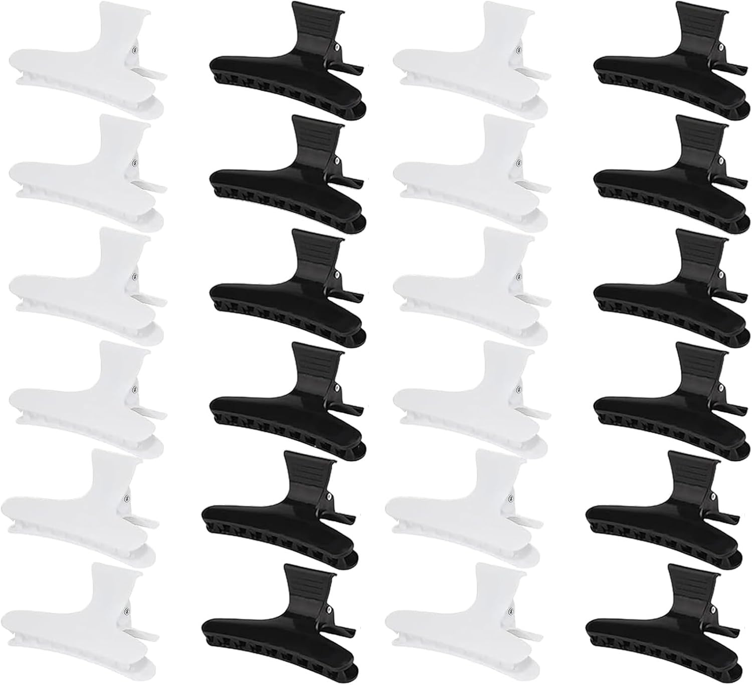 24 PCS Butterfly Hair Clips Black White Clip Hair Clips Hairdressing