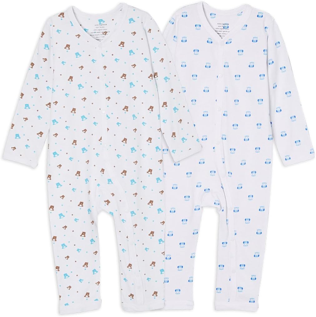 Kimki Organics Organic Cotton Baby Romper 2 Pack