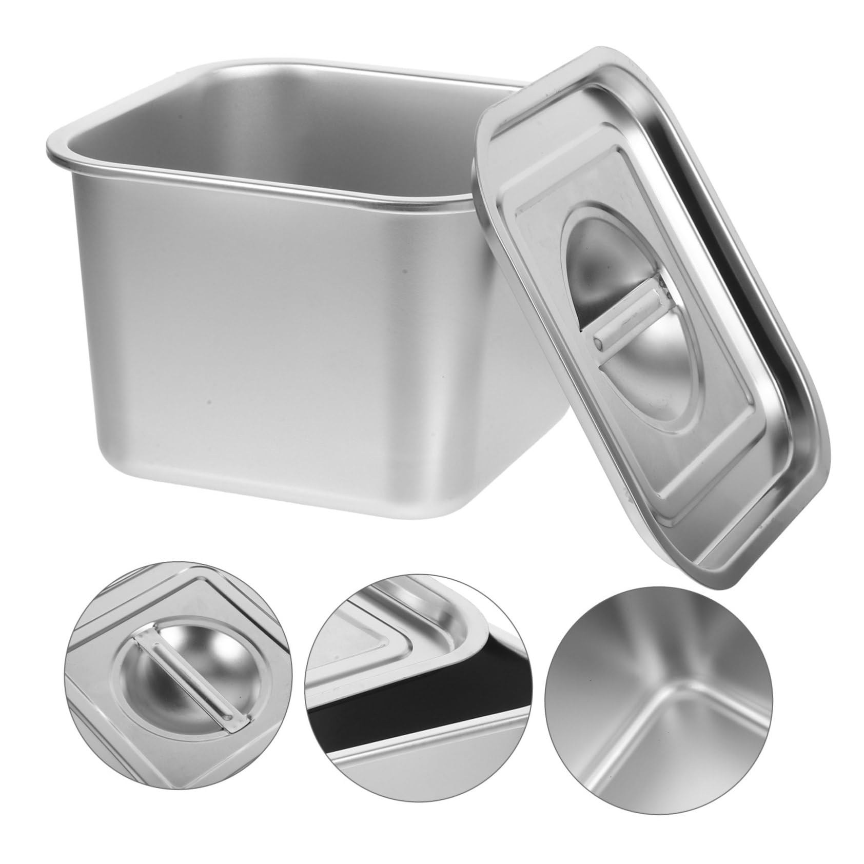 Confezione da 2 contenitori ermetici per spezie con coperchio, versatili barattoli quadrati per condimenti da cucina, ideali per erbe e ingredienti, resistenti per conservare spezie per freschezza