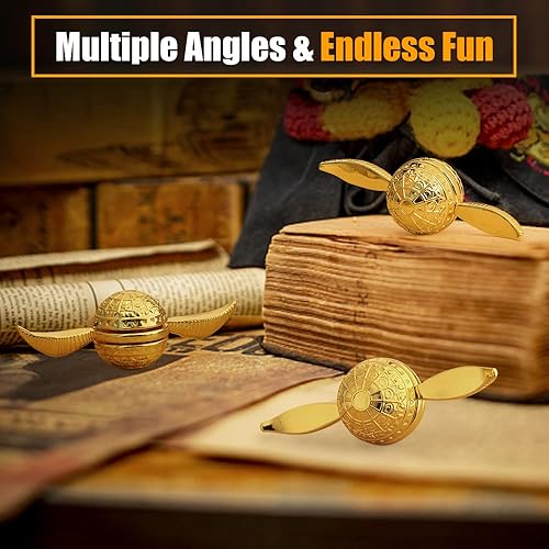 Miniatura 5 de Juguete giratorio dorado para niños y adultos bola fresca para aliviar la ansiedad y el estrés juguete de escritorio de metal silencioso para la