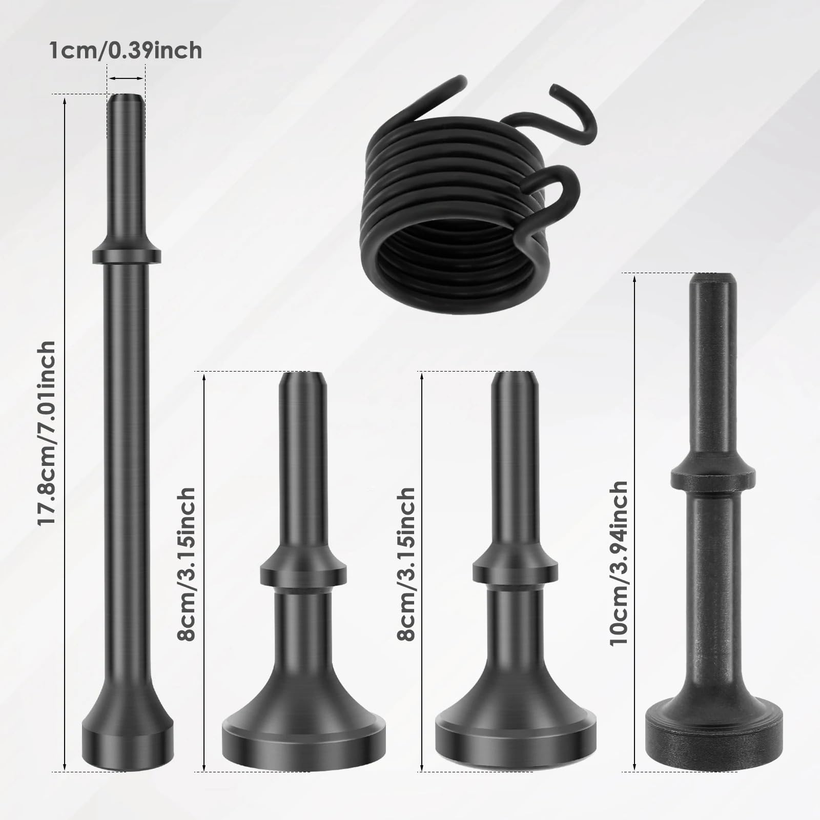 5 pezzi di punte for martello pneumatico da 80/100/178 mm, accessori for utensili pneumatici a percussione for a pala Automotive e industriale
