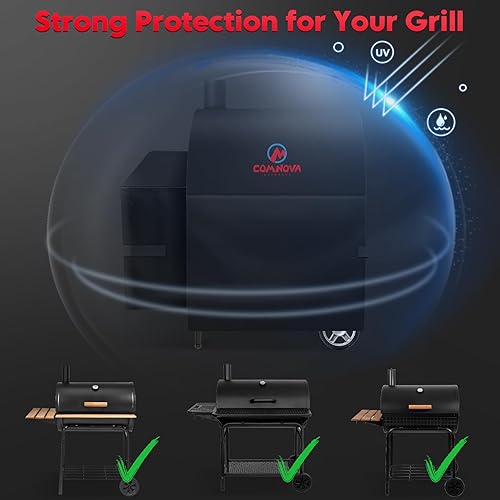 Miniatura 4 de Comnova - Cubierta de parrilla para parrillas Char Griller, sin caja de fuego lateral, cubierta de parrilla de carbón para exteriores 600D para
