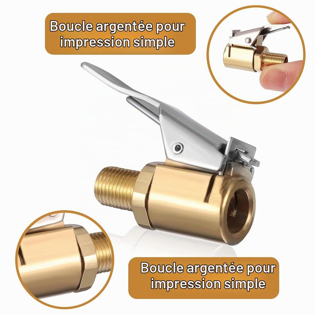 WUSJCOF 2 pièces Ensemble d'extension de valve, Pneu avec connecteur 8 mm et raccord rapide, Adaptateur Schrader, Embout de gonflage pour moto, vélo, Tube d'extension pour gonfleur de pneu (23 cm)