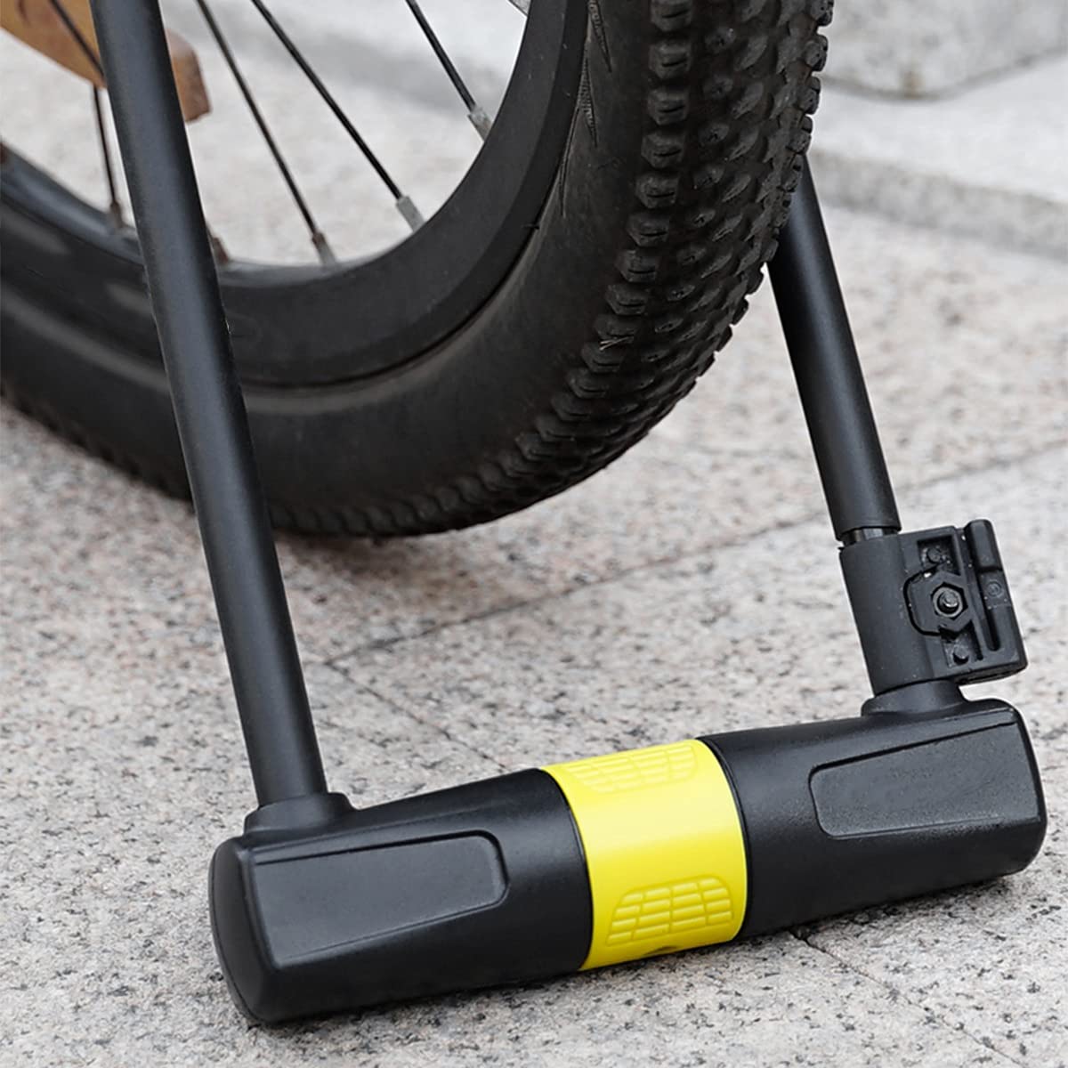 Candado en U para Bicicleta, Combinación de Servicio Pesado Cable de Seguridad con Grillete en U para Bicicleta con Soporte de Montaje Robusto y Candados Seguros para Bicicleta antirrobo con Llave