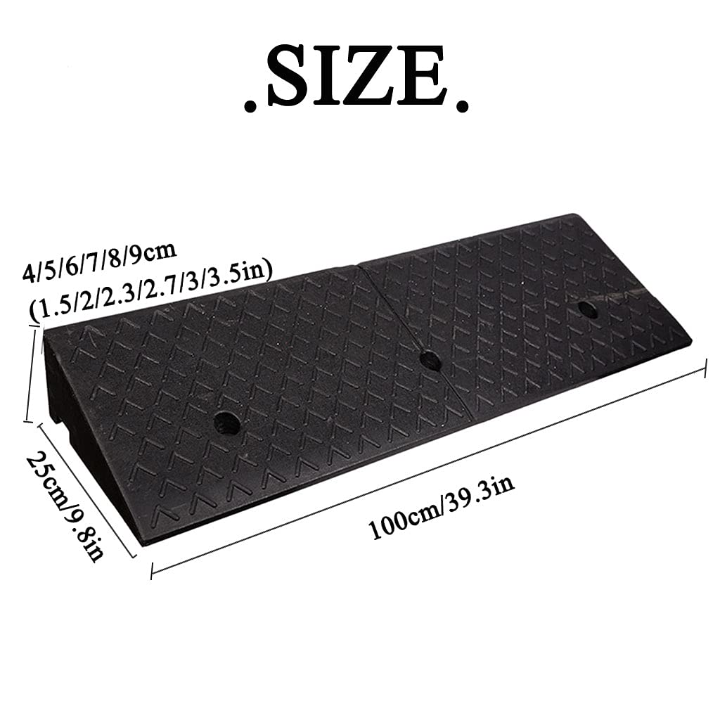 Przenośna gumowa plastikowa rampa progowa 5000 kg udźwig 100 x 25 x 4 9 cm rampa krawężnika pojazdu samochodowego do podjazdu i krawężnika