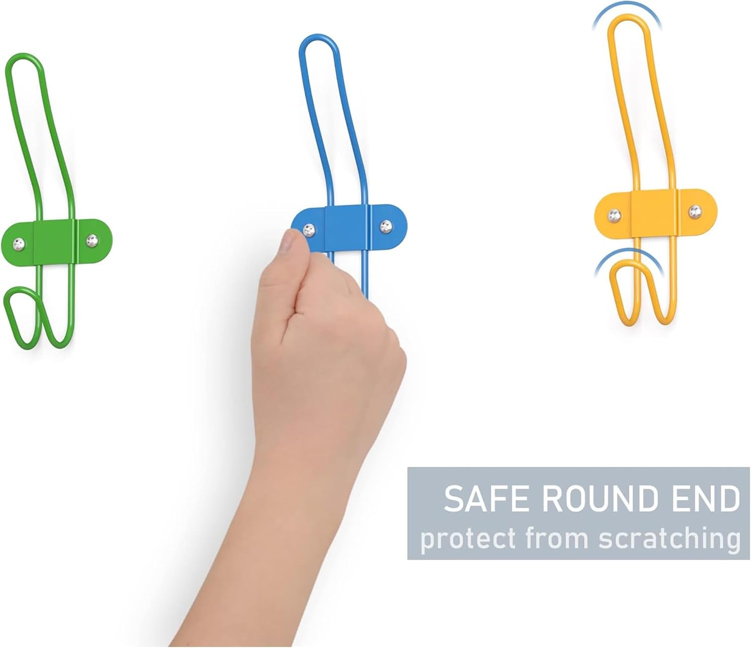 Wall Coat Hooks Colorful Wall Mounted Hanger Hooks Rack,Wall Hanging Hanger Holder Coat Hook,Small Bedroom Door Back Decorative Room Rack 2PCS (red Yellow)