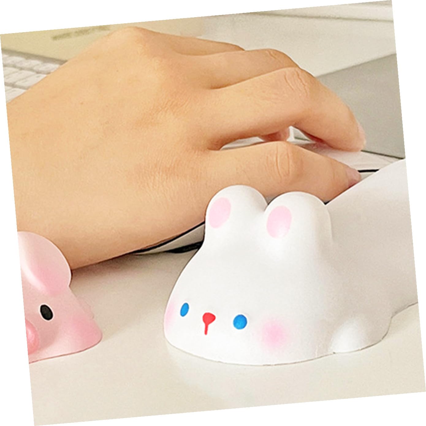 HOMSFOU 5 Almohadillas De Espuma Para Ratón Kawaii Soporte Para Muñeca Almohadillas De Gel Para Ratón Pequeñas Bonitas Para Portátil De Dibujos Animados Antideslizantes Color