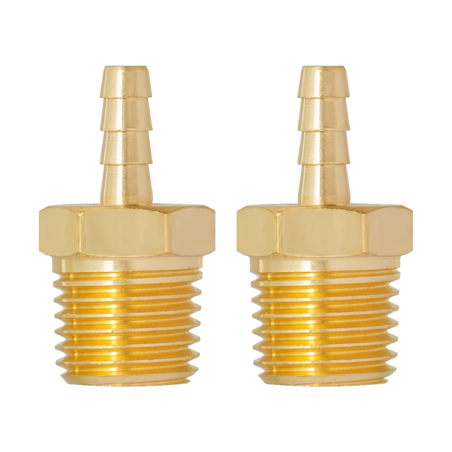 SUNGATOR 1/4" NPT to 1/8" Barb, Hose Barb Fitting, Air Hose Fitting, 2-Pack