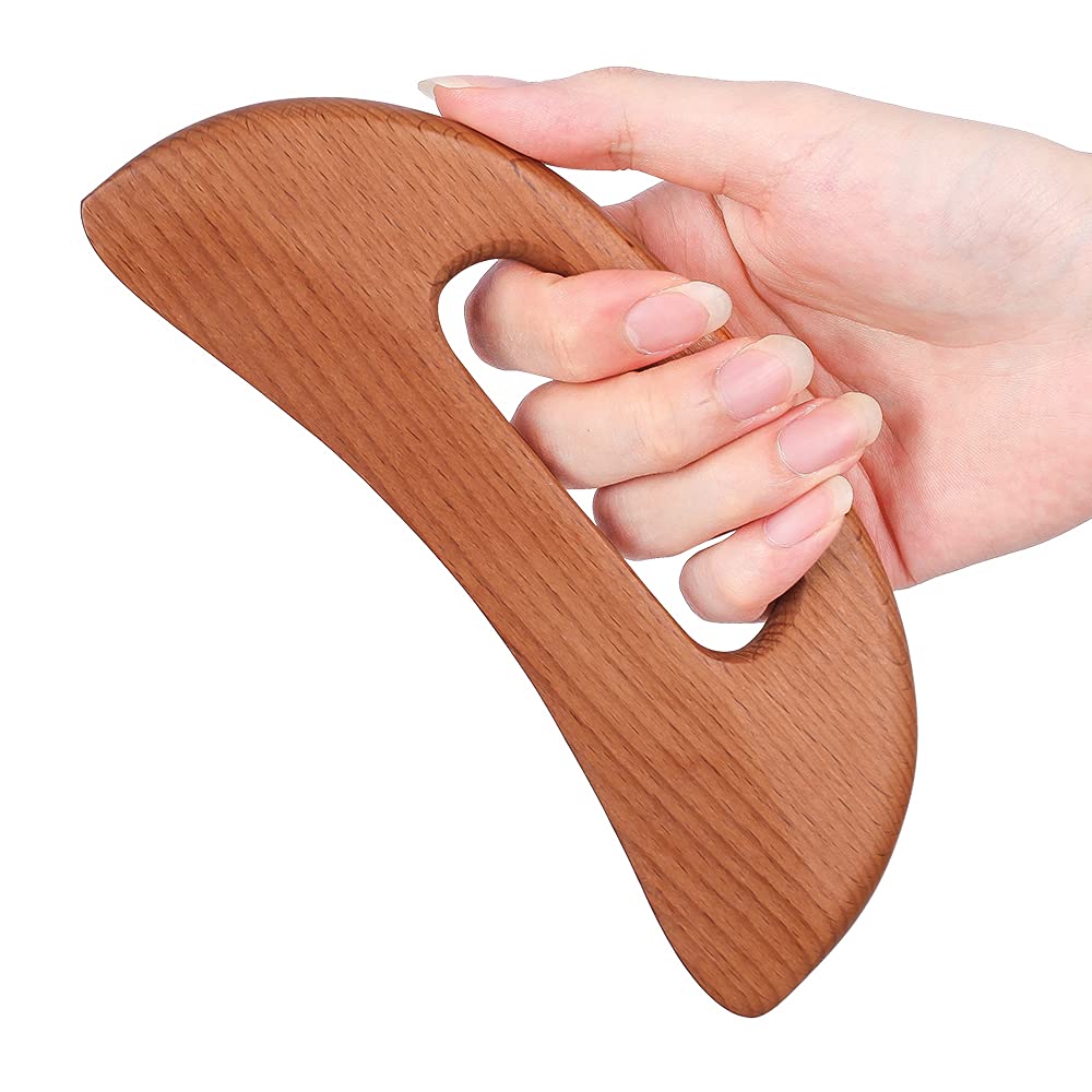 Scienlodic Gua Sha Massage Tool,Wood Therapy Massage Tools,Lymphatic Drainage Tool Anti Cellulite Massager,Scraping Board,guasha Tool for Body Shaping Neck Back Muscle Scraper Tool