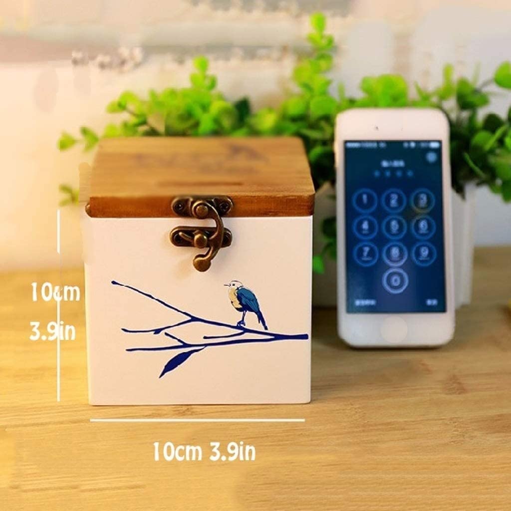 Salvadanaio Casa Di Legno Fatta A Mano - Portamonete Decorativo Con Fessura Per Monete, Idea Regalo Originale - Foto 8