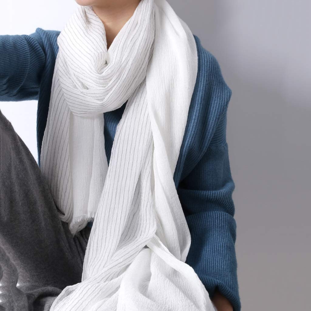 Scialle Stola Moda 200 Anello Sciarpa in Velluto Puro Lana a Righe Autunno e Inverno Scialle Sciarpa Doppio Scopo Moda Autunno Inverno Caldo (Color : Light Tan)