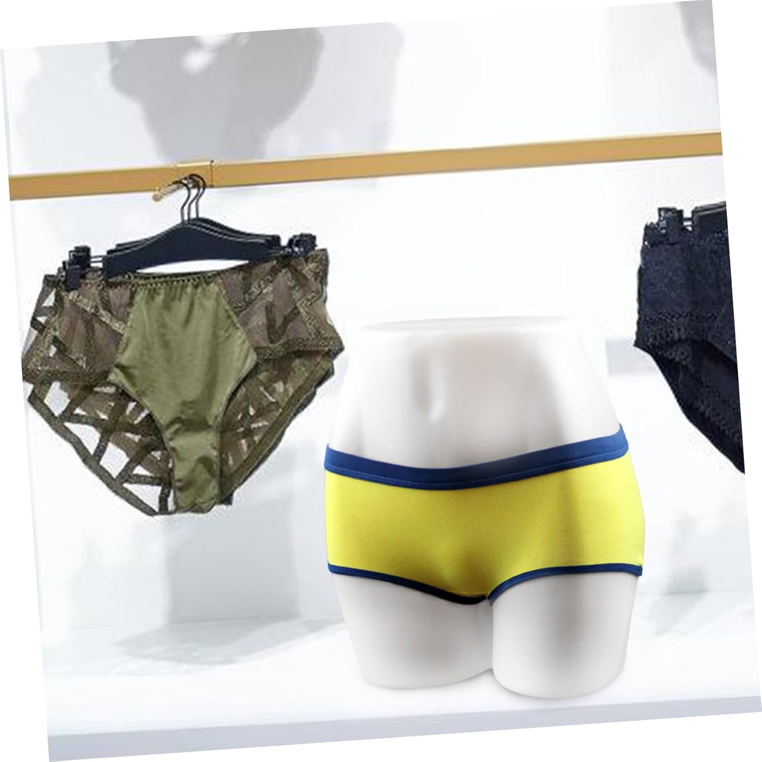 Female HIPS Mannequin Display Stand Realistic Lower Body Full Butt Form Model Prop for Underwear Lingerie and Clothing Shops Easy to Clean Plastic Design