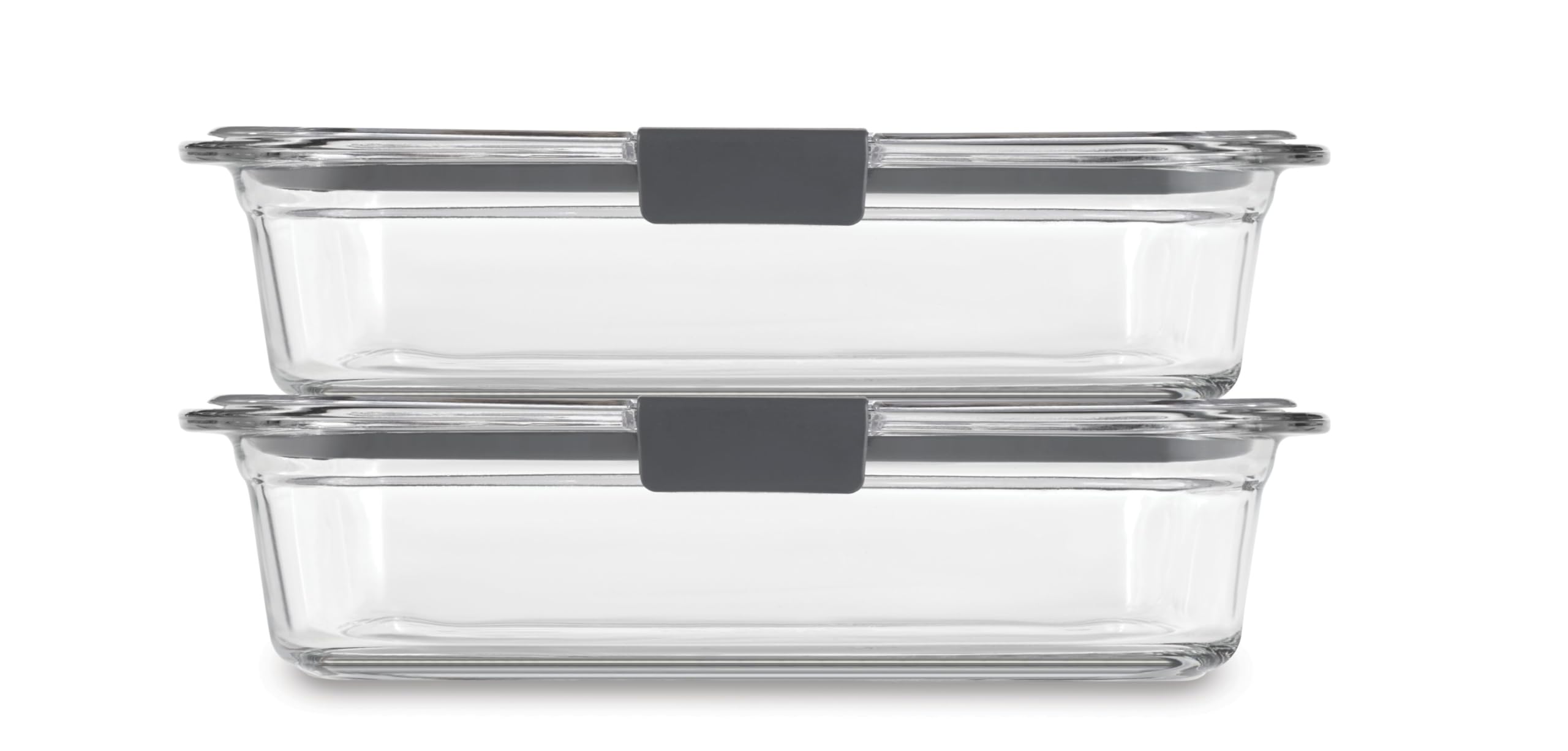 RUBBERMAID - Recipientes de comida con tapas, paquete de 2 (4 piezas en total)