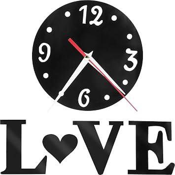 Creative Wall Clock Heart Sticker Mirror Effect DIY Frameless 3D Home Decor Bedroom Living Room Stylish Atmosphere For Living Room Bedroom
