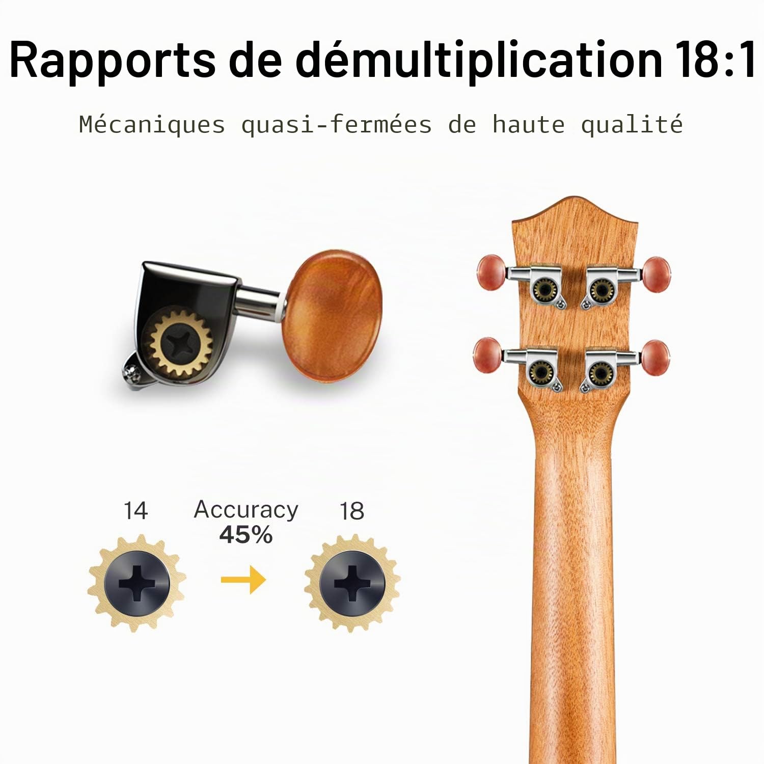 Donner Ukulele Tenor Acajou Professionnel 26 pouces Ukelele Starter Bundle Kit avec Cours en Ligne Gratuit Sac de Transport Sangle Cordes en Nylon Tuner Médiators Tissu DUT-1 Ukalalee Set