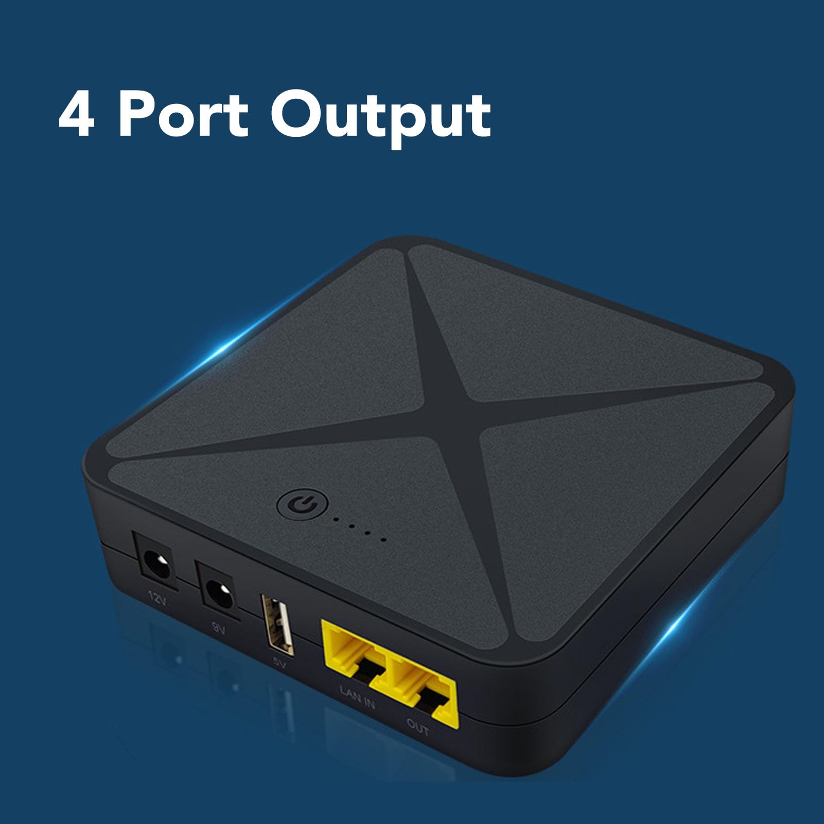 Mini Batterie De Secours UPS 5 V 9 V 12 V 48 V Port POE 9000 MAh 18 Wh Batterie Grande Capacité Port USB pour Modem Routeur Caméra (Prise UE)