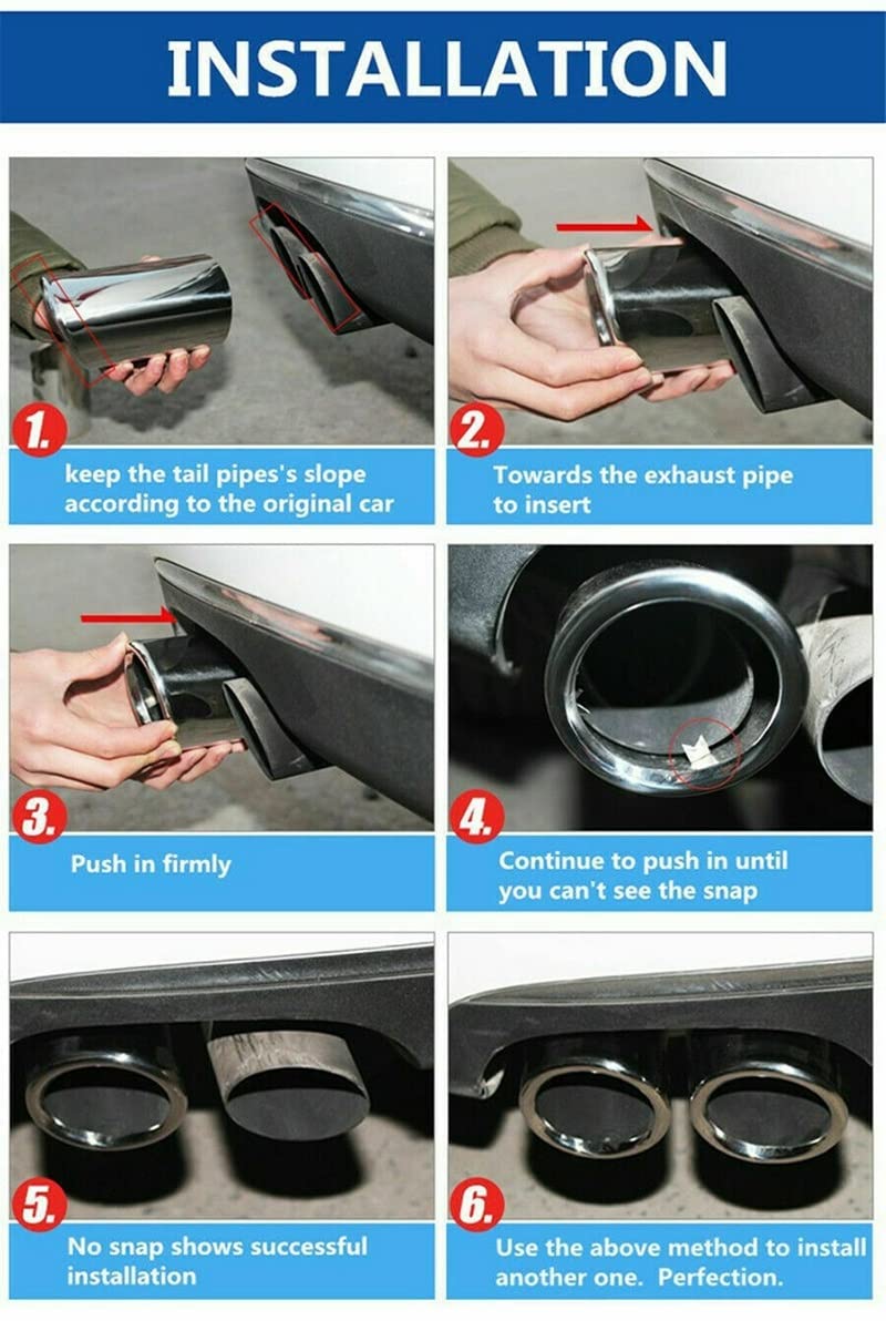 Silenciador Cola Tubo Para BMW 2006 2007 2008 2009 2010 E90 E92 325 1 par titanio negro sistemas de escape de coche boquilla silenciador accesorios de punta de tubo Silenciador tubo escape