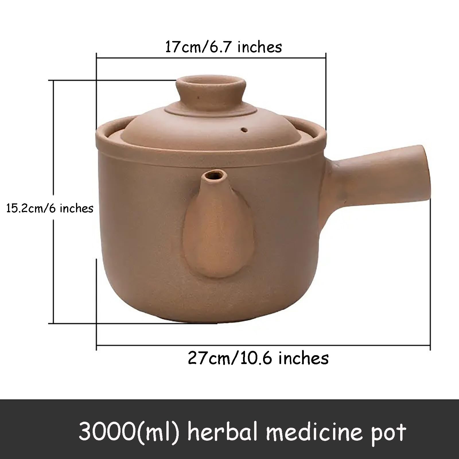 Ceramiczny garnek do zapiekania z pokrywką – naturalna glina z terakoty do zupy, wywaru ziołowego, fasoli i powolnego gotowania, idealny dla domowych kucharzy