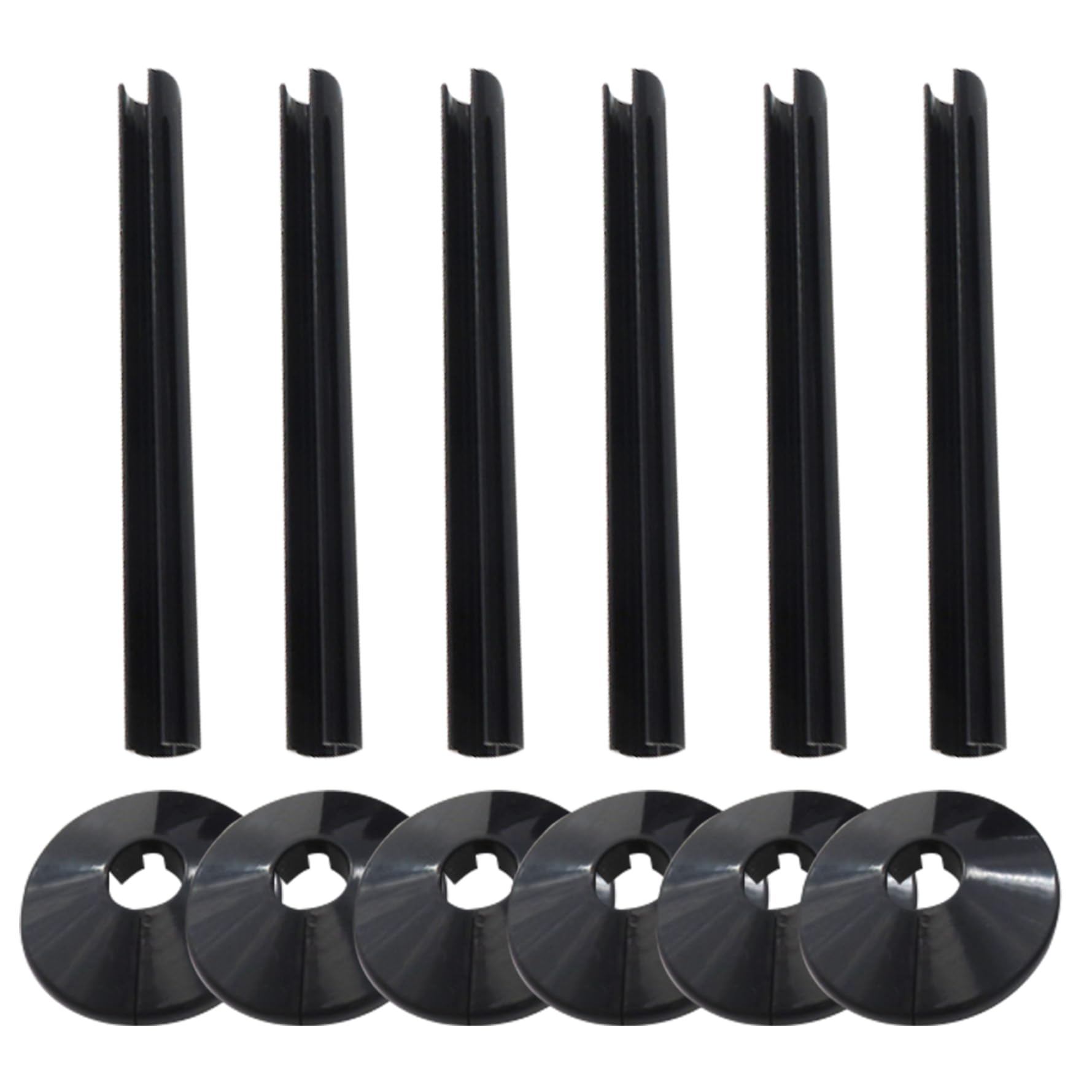 Cache-tuyaux de radiateur en plastique 6 pièces 0,6x7,9 pouces cache-radiateur blanc long