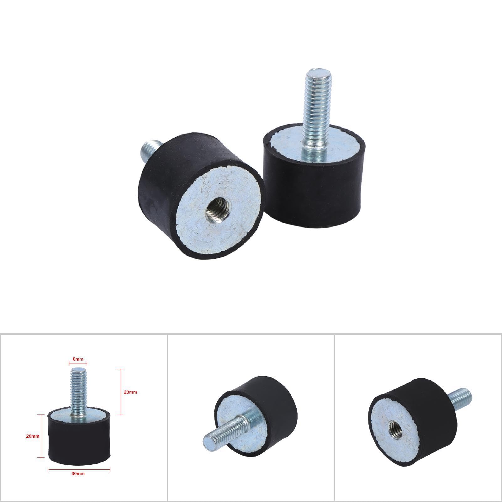 Cocoarm Gumowe Kołki Amortyzator, Gumowe Mocowania do Izolacji Wibracji, Kontrola Hałasu i stabilność Sprzętu do Sprężarek Powietrza, Silników i urządzeń Medycznych (VD30*20 M8*23)