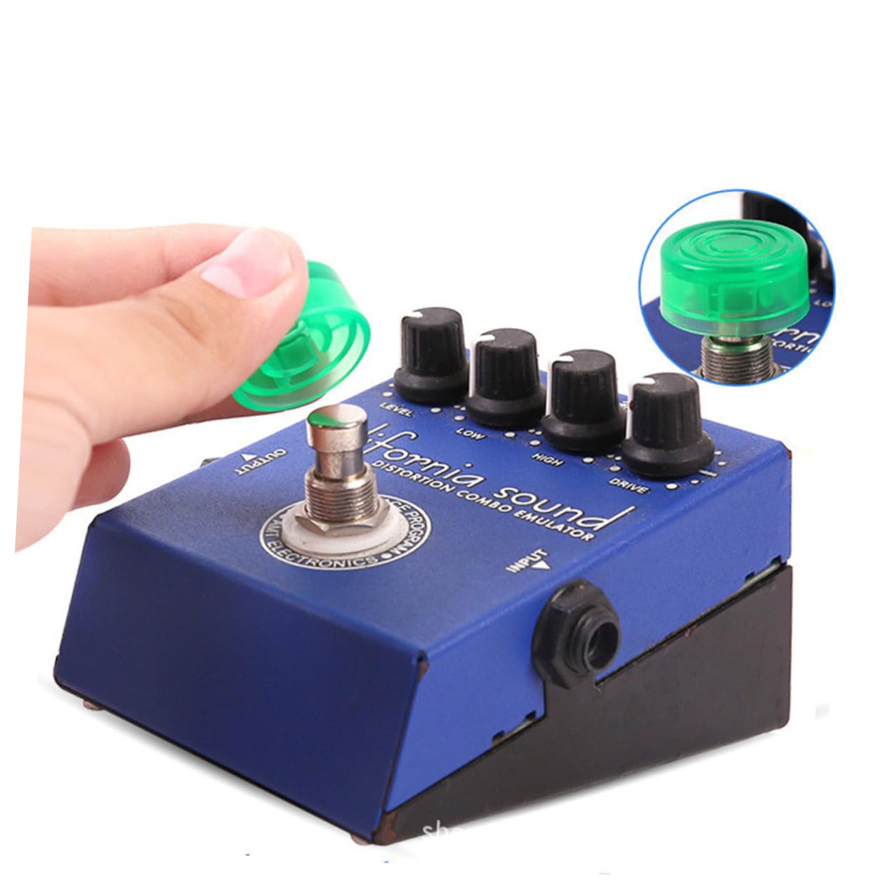ifundom 3sets Guitar Effect Pedal Topper Cap Footswitch Toppers for Buttons Slip-proof Enhanced Touch Surface 10pcs*3 Random Color