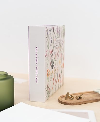 Miniatura 5 de Álbum de fotos de flores silvestres botánicas  Álbum de fotos de 6 x 4 pulgadas  3.9 x 5.9 in  Álbum de fotos familiar con 200 bolsillos  Regalos