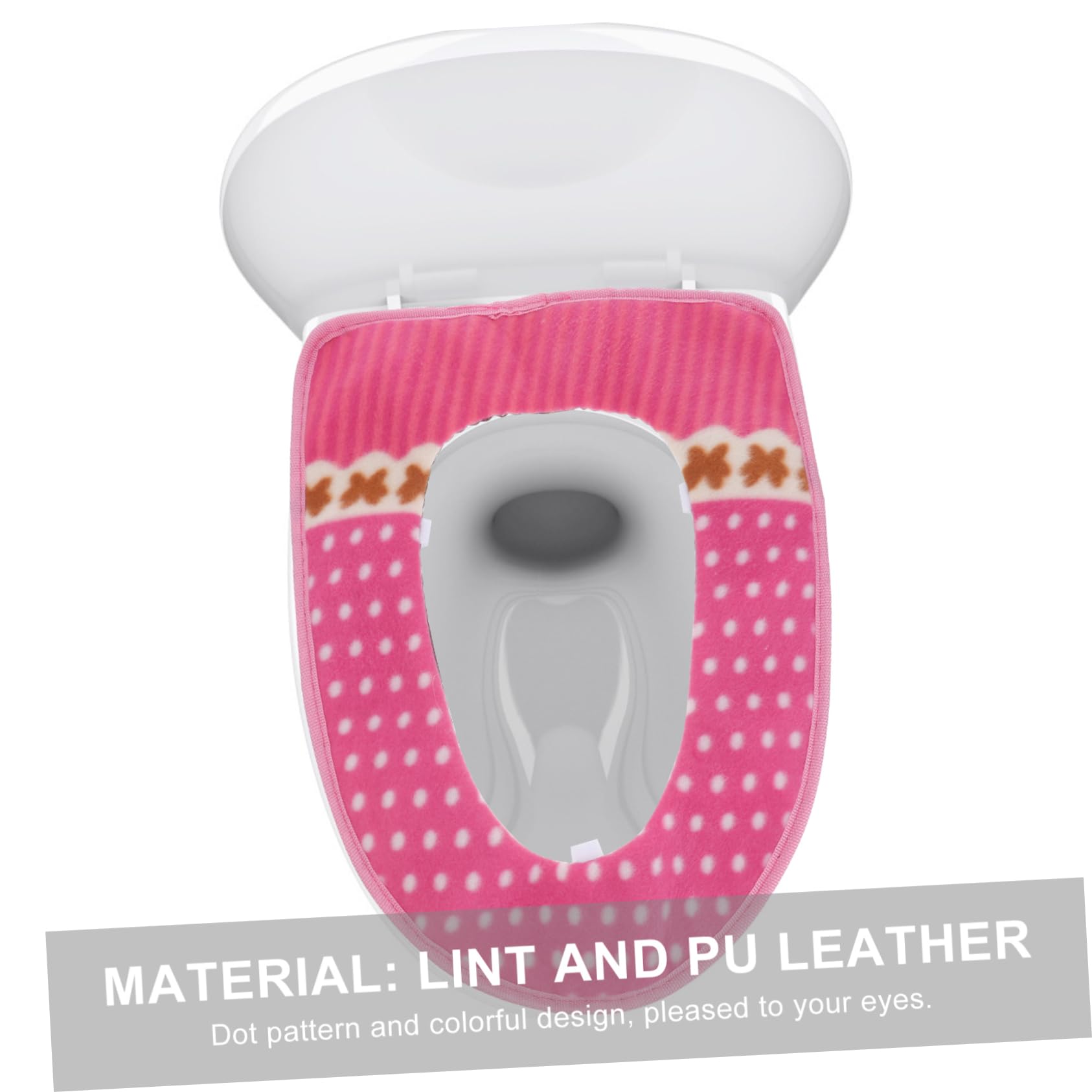 ARTIBETTER Warm Seat Pad for Toilet Washable Cover Adhesive Strips Stylish Design for Home Travel Comfort