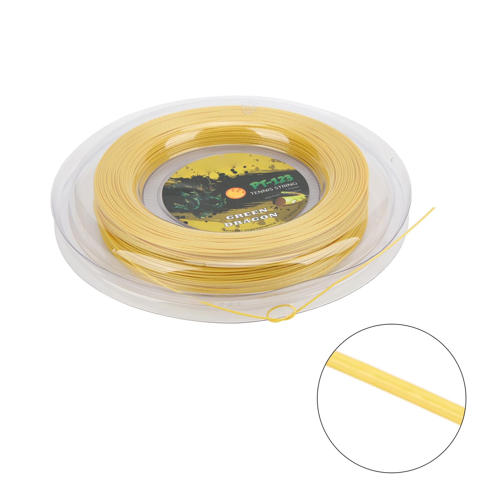 Polyester Tennis St Reel 200m 1.25mm for Ing G Sports Racket Tennis Racquet St Sports Accessory (Yellow)