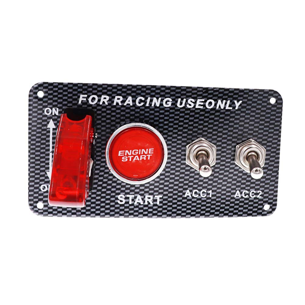 12V Racing Car Ignition Switch Panel with Engine Push Button Ignition