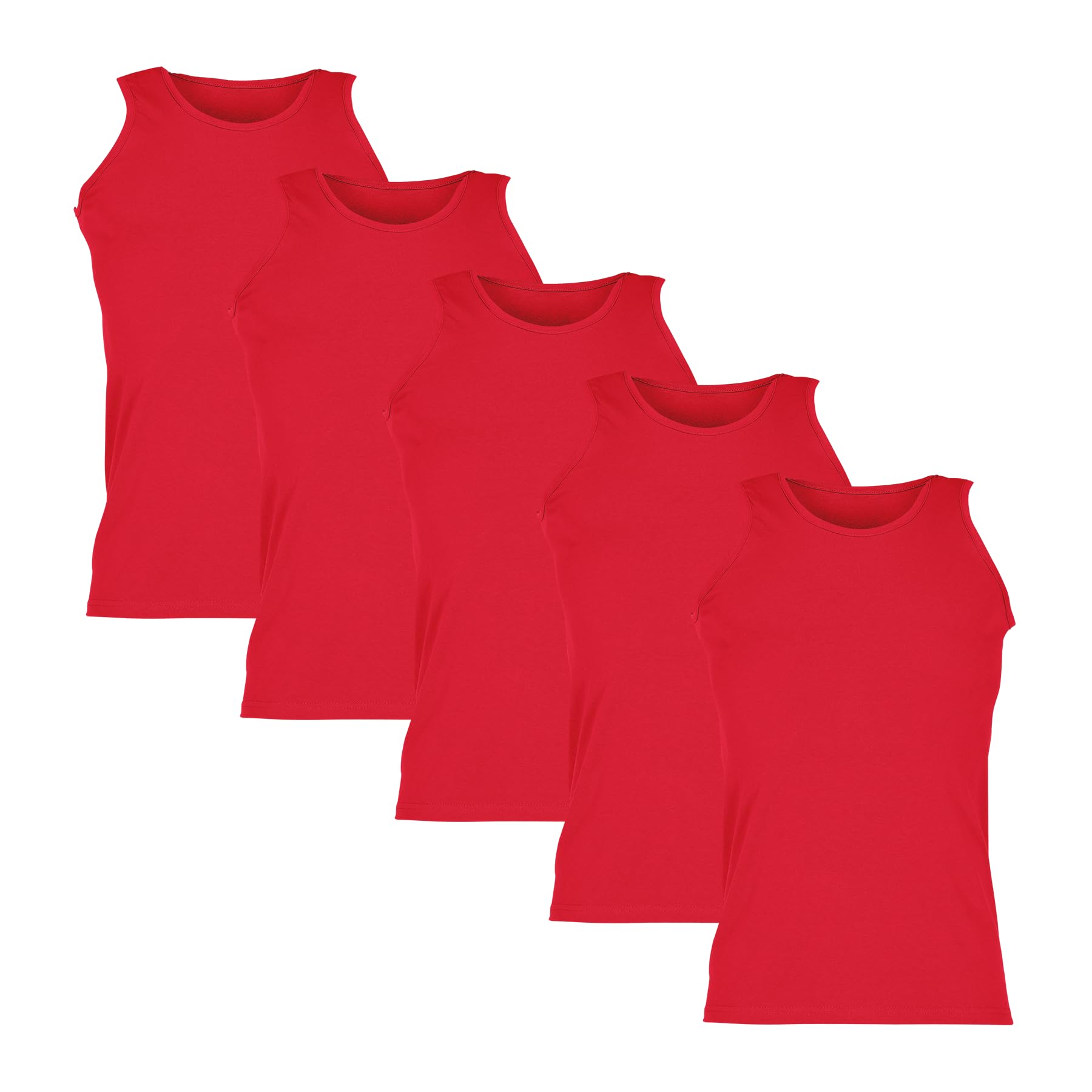 Fruit of the Loom Valueweight Athletic Vest Unterhemd 5er-Pack Herren, Rot, XXL