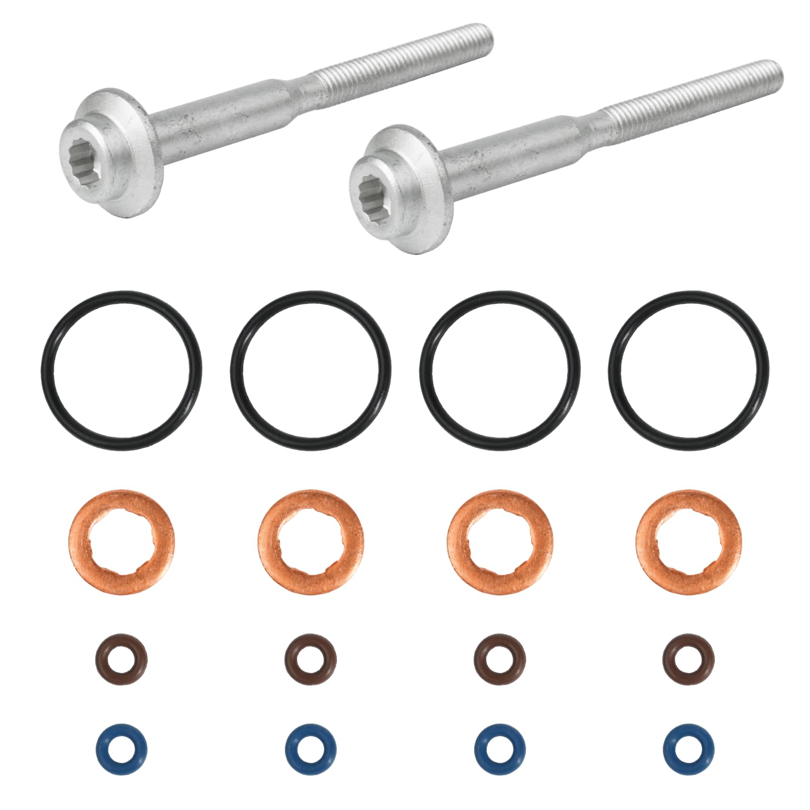 joints injecteurs 1.6 TDI et vis d'injecteur compatibles avec A1 8X A3 8P Golf Polo Touran Fabia Roomster Octavia Polo Vento Caddy Jetta 03L130277B A2C59513554 883.670 WHT003187